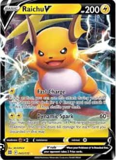 Raichu V Pokemon card