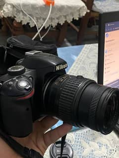 Nikon d3200 with 18/55 total set with bag