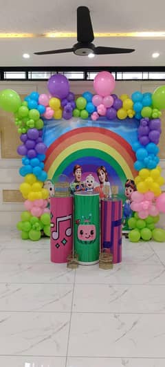 Balloons Decor, Lights, Event Planner, birthday, Flowers, Djsound, SMD