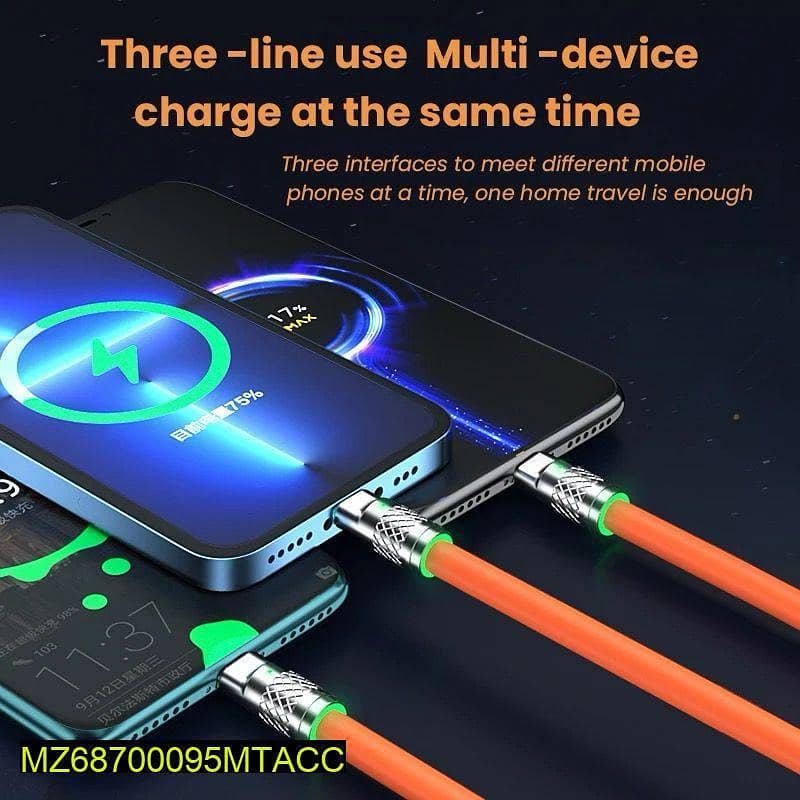 new 3 in 1 pin android ios USB charger not mix adapter 1