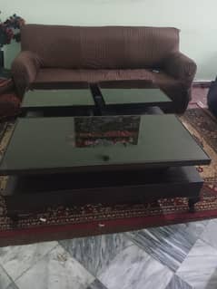 Wooden mirror table set