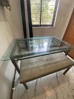 4 seat 1 bench Dining Table (urgent sale)
