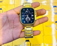 gold watch with two 2 stap