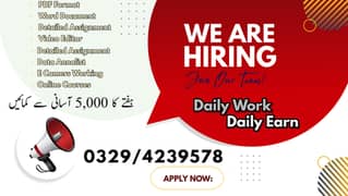 Online Job / Typing job / Assignment Job / Data Entry Job / Online