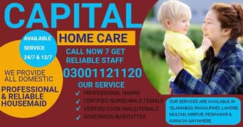Maids /Baby Sitters / Patient care / Helper/ Cook / Office Boy /Guard