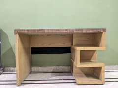 High Quality Wooden Office/Study Table with Built-in Shelves