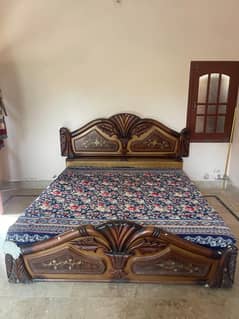 Bed set with 3 wardrobes