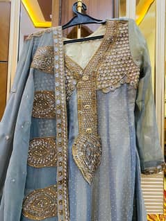 2 piece frock style with heavy banch and moti work (small size)