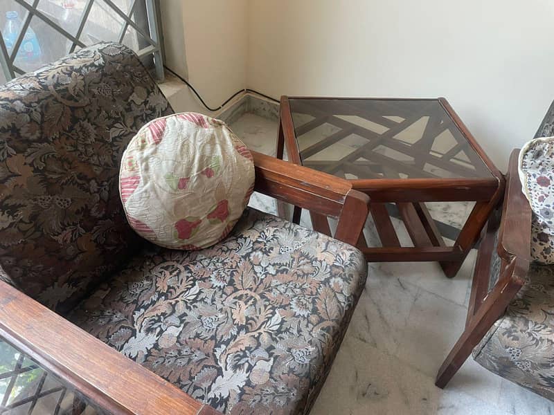 7 seater sofa set with center table and 2 side tables 1