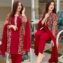 *Product Name*: 3 Pcs Women's Stitched Embroidered Suit
