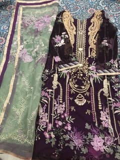 Purple color sana safinaz 3 pci