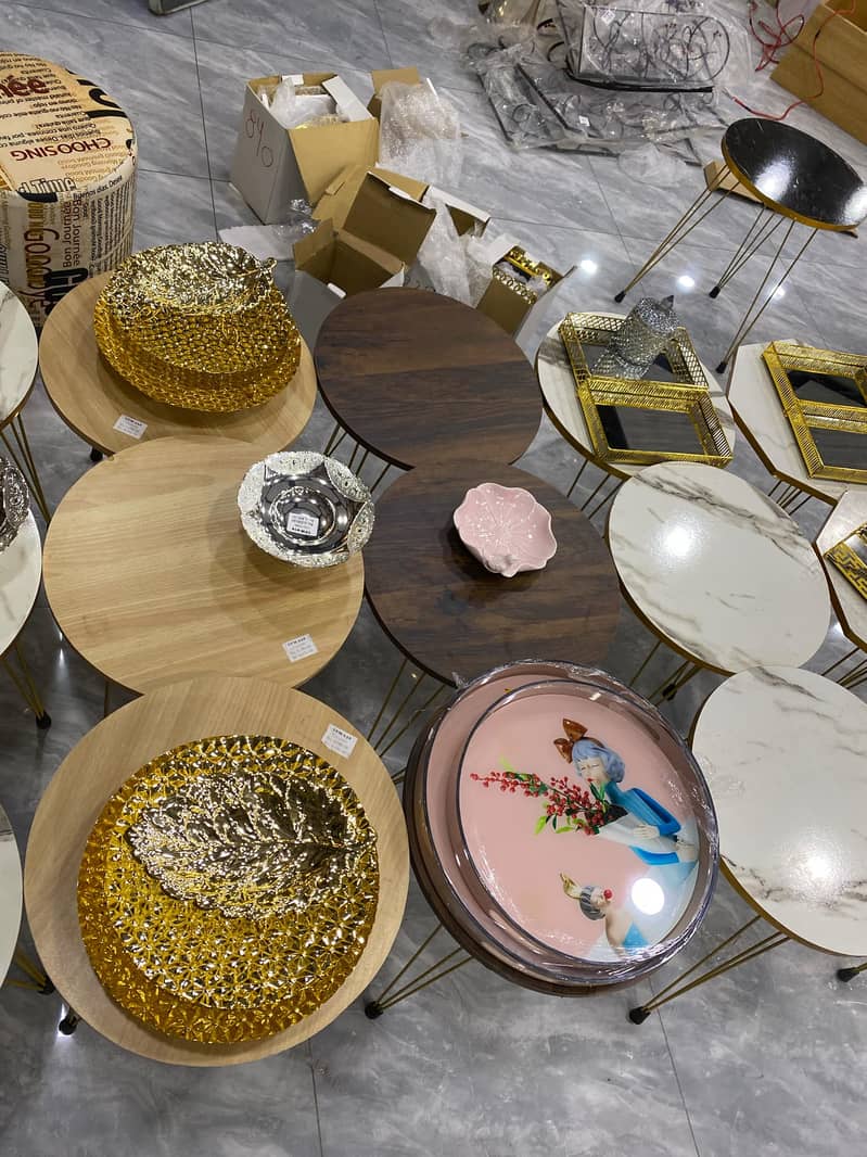 coffee tables. . . study tables. . . 3 round Table set 2