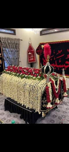 Naat khani Stage Flower, Phoolon ke chadar, Muharram Sehra,