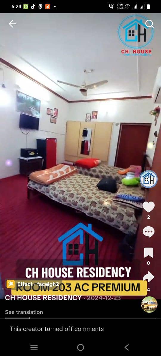 Furnished luxury AC rooms for jobians, professional 6 no chungi Multan 7