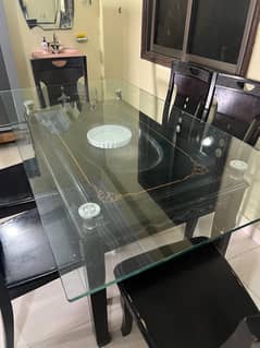 Wood dining table