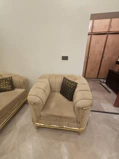 velvet 5 seater sofa set