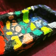Home decor item, Handmade cardboard decor tray.