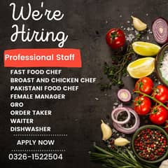 Fast Food Chef - Restaurant Staff- Male & Female Jobs -Helper