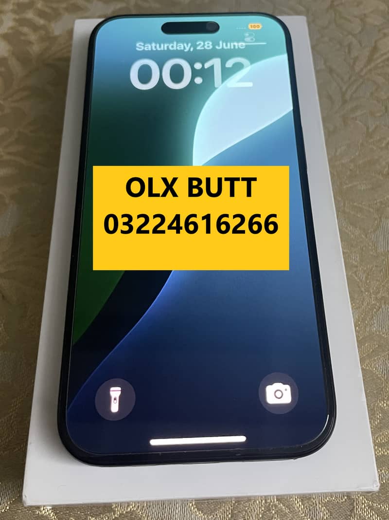 Apple iPhone 15 Pro 10/10 condition open box 1 cycle count 100%BH 0