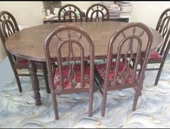 Dining table and 6 chairs
