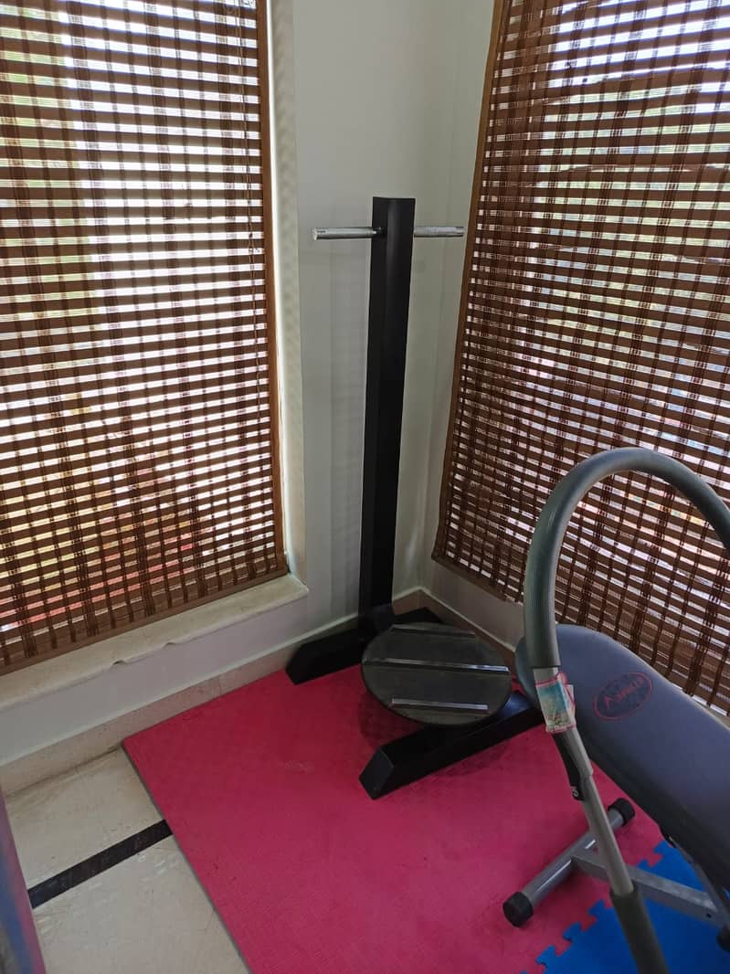 Multiple Exercise Machine|Treadmill|weights plates|bicep dumbbells 4