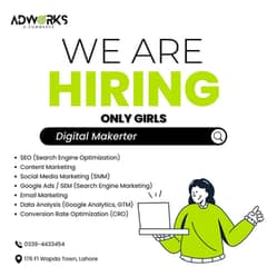 Hiring Female Digital Marketer - Lahore