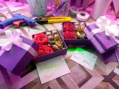 Mini Customize Box with ribbon Flowers
