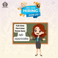 *Urgent need of  staff Male, Female and students