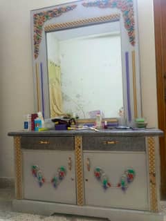 Bed with side tables and dressing for sale