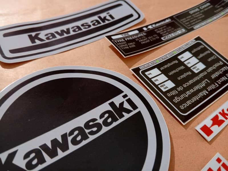 Kawasaki GTO Engine Sticker kit Vinyle 5