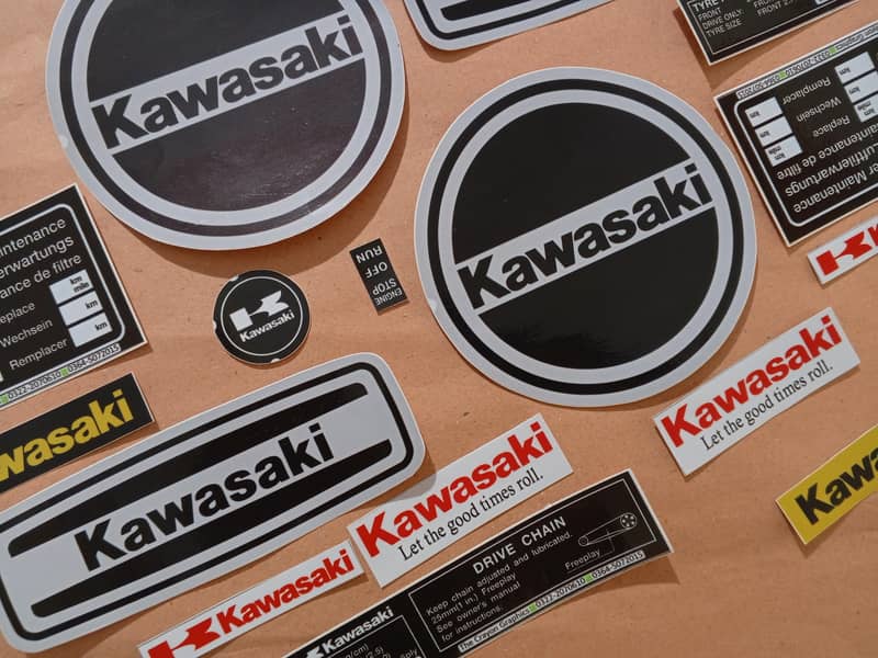 Kawasaki GTO Engine Sticker kit Vinyle 6