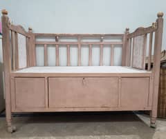 wooden baby cot