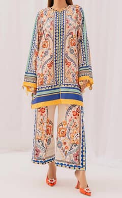 Summer Collection| 2 pcs Silk Suit| newly Women's Dress