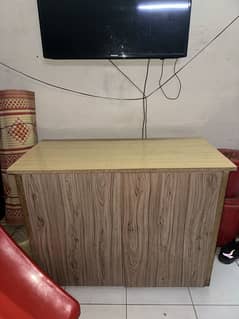 Wooden Storage Cabinet with Shelves – Good Condition”
