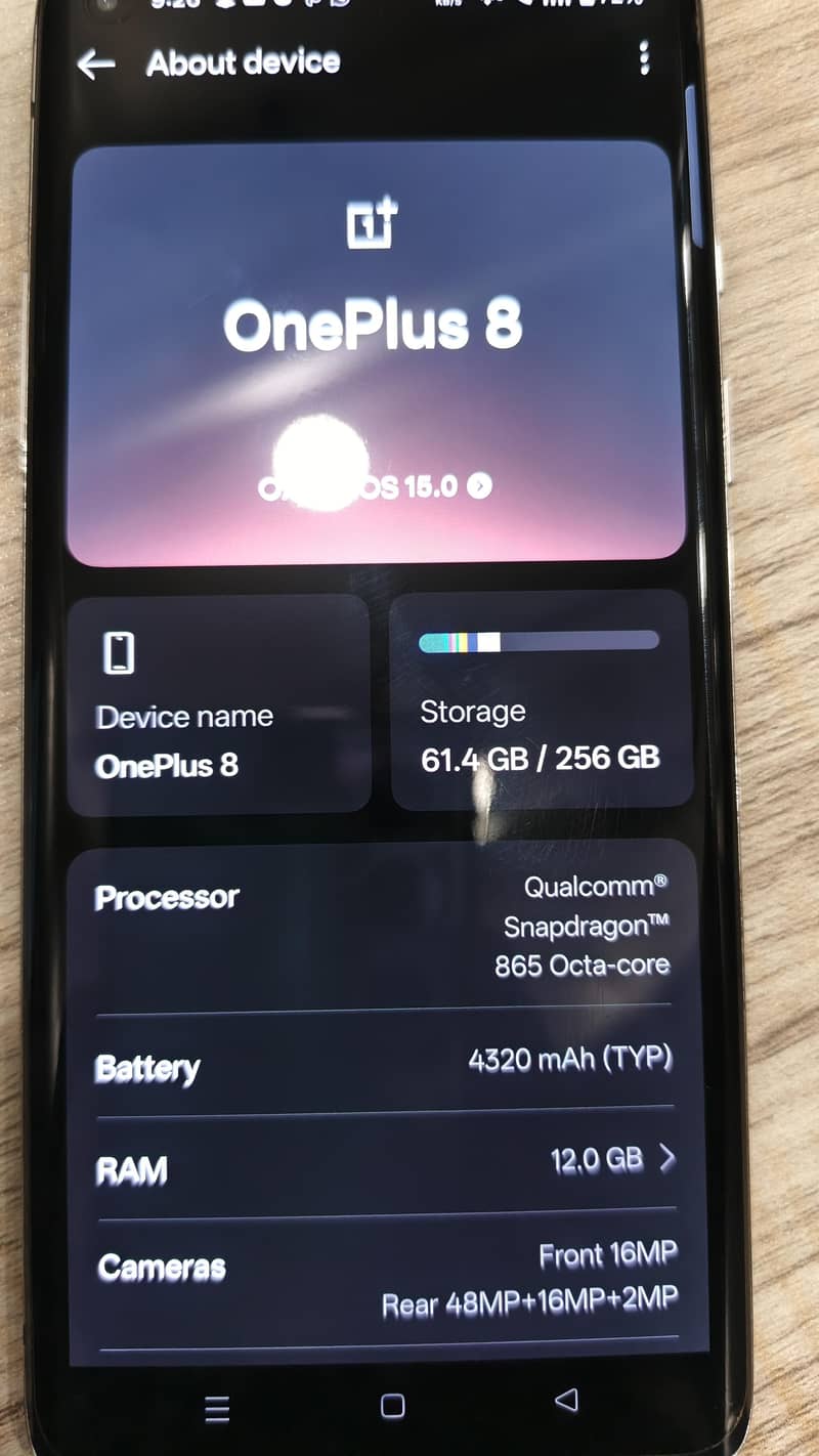 Oneplus8 Global 12/256 Android 15  10/10 2