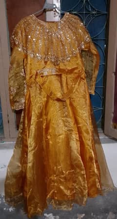 Yellow Frock With Trouser and Dupata