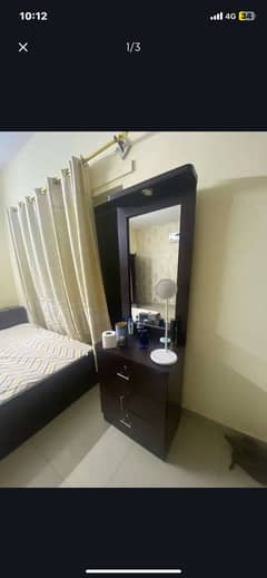 Double bed with dressing table