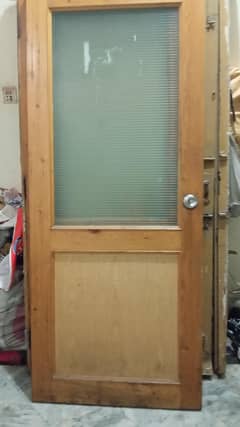 2 Wood Glass Door