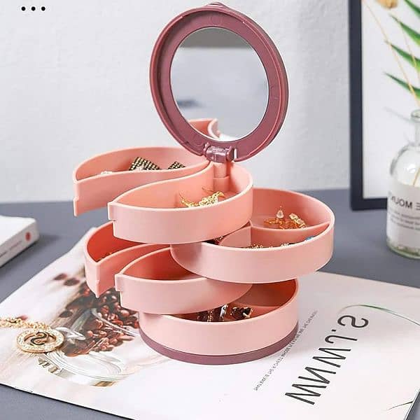 4 Layer Jewelry Box With in built Mirror Design Multi 4 layer 3
