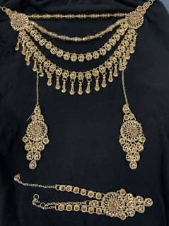 Indian Bridal Jwelery Gold Pated Set For Sale