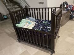 Wooden baby cot