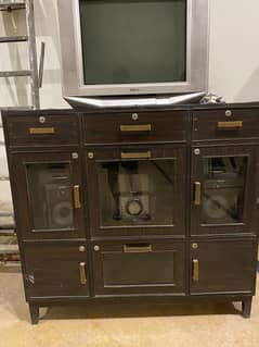 TV Trolley With Sony TV 25 Inch