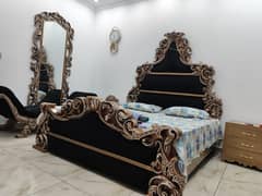 This is the chiniot luxurious king size bed Along wth Dewan and Mirror
