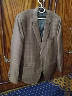 jents check print coat