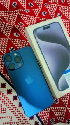 15 pro max 256 gb jv blue titanium with box