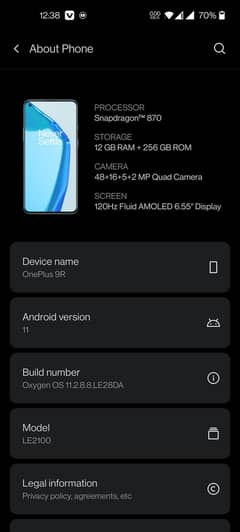 12/256 OnePlus 9R