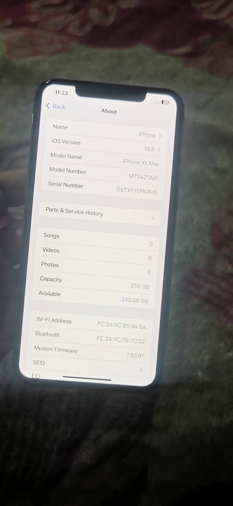iPhone xs max 256 gb pta approve read add plz 1