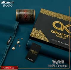 Green Premium Cotton Unstitched Suit – 4.5 Meter (Summer Collection)