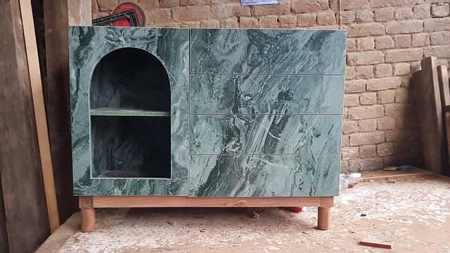 LED/LCD rack Custom Green Marble Rack | Made-to-Order in Any Size 3
