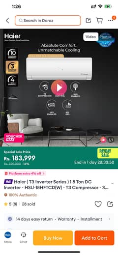 Haier Thunder T3 Brand New AC